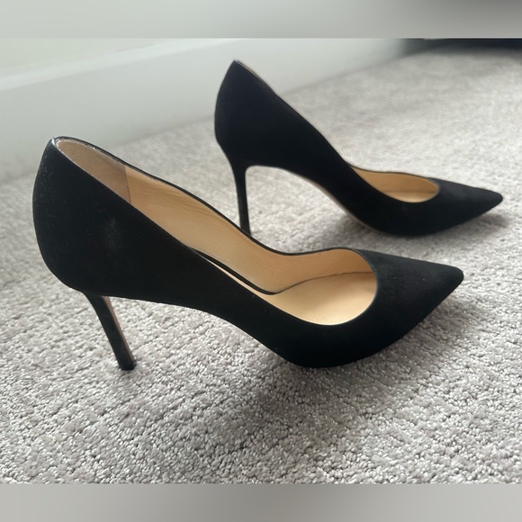 Jimmy Choo Black Suede High Heels Stiletto Pointed Pumps Size 39,Beautiful Cond. - Picture 3 of 15